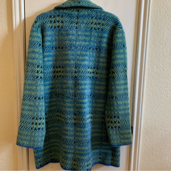 NWT Anthropologie NVLT woman’s Blue Plaid double breasted Coat size L - Picture 3 of 8